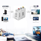 Kebidu Mini HD VGA To AV Video Converter with 3.5mm Audio VGA2AV Converter AV2VGA Conversor For PC to TV HD Computer to TV