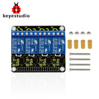 Keyestudio RPI 4-Channel 5V Relay Shield For Raspberry Pi 4B / CE Certification