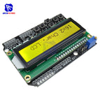 Keypad Shield LCD1602 1602 LCD Display ATMEGA328 ATMEGA2560 for Raspberry Pi Arduino UNO R3 Blue/Yellow Backlight