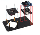LAFVIN 4DOF Acrylic Toys Robot Mechanical Arm Claw Kit for Arduino for UNO R3 DIY Robot Kit Learning Suite with CD Tutorial