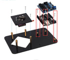 LAFVIN 4DOF Acrylic Toys Robot Mechanical Arm Claw Kit for Arduino for UNO R3 DIY Robot with CD Tutorial
