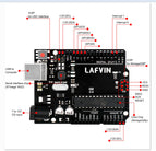 LAFVIN 4DOF Acrylic Toys Robot Mechanical Arm Claw Kit for Arduino for UNO R3 DIY Robot Kit Learning Suite with CD Tutorial