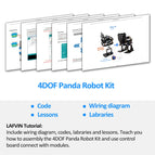 LAFVIN  DIY 4-DOF Panda Robot Kit Programmable Dancing Robot Kit For Arduino Nano Electronic Toy/Support Android APP Control