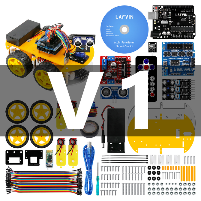 LAFVIN Smart Robot Car Kit for UNO R3 for Arduino with Ultrasonic Sens ...