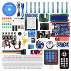 LAFVIN Super Starter Kit for Arduino UNO R3 - Uno R3 Breadboard / Step Motor / SG90 Servo / 1602 LCD / jumper Wire / CD Tutorial