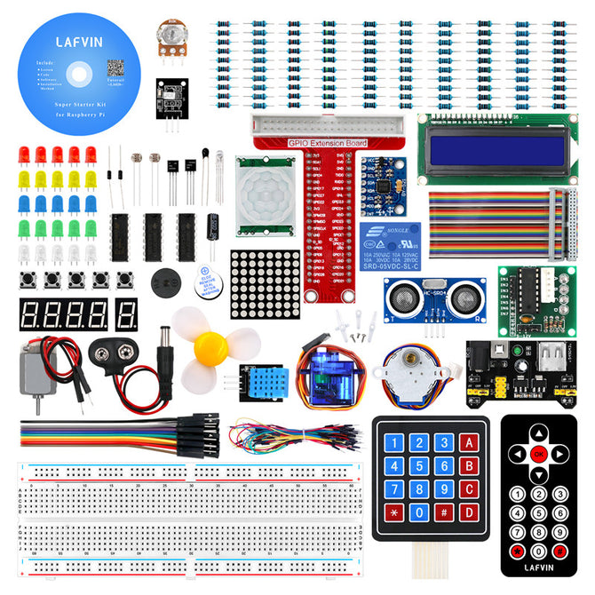 LAFVIN Super Starter Kit for Raspberry Pi, Model 4 3B+ 3B 3A+ 2B 1B+ 1A+ Zero W+ Diy Kit