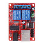 LAN Ethernet 2 Way Relay Board Delay Switch TCP/UDP Controller Module WEB Server