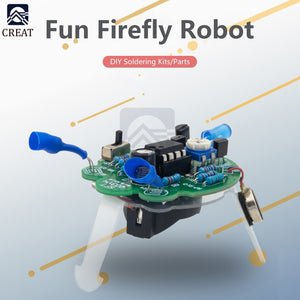 LED Breathing Light Photosensitive Sensor Mobile Robot Part Electronic Soldering DIY Kit Simulated Firefly Flashing Robot Toy