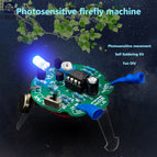 LED Breathing Light Photosensitive Sensor Mobile Robot Part Electronic Soldering DIY Kit Simulated Firefly Flashing Robot Toy