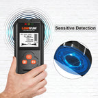 LOMVUM Metal Detector Backlit Black AC Wood Finder Cable Wires Depth TrackerUndeground Sturs Wall Scanner LCD HD Display Beep