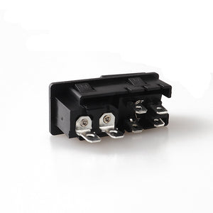 LZ-8-29 2P IEC Power Socket C8 connector with lamp with rocker switch