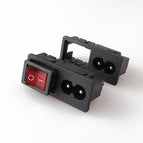 LZ-8-29 2P IEC Power Socket C8 connector with lamp with rocker switch