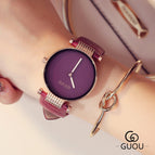 Luxury Brand Guou Watches Woman Sports Casual Genuine Leather Quartz Watch Business Ladies Simple Wristwatch relogio Clocks