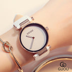 Luxury Brand Guou Watches Woman Sports Casual Genuine Leather Quartz Watch Business Ladies Simple Wristwatch relogio Clocks