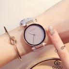 Luxury Brand Guou Watches Woman Sports Casual Genuine Leather Quartz Watch Business Ladies Simple Wristwatch relogio Clocks