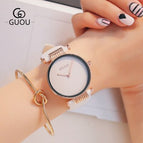Luxury Brand Guou Watches Woman Sports Casual Genuine Leather Quartz Watch Business Ladies Simple Wristwatch relogio Clocks