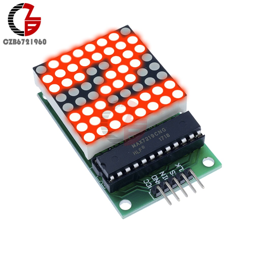 MAX7219 LED Dot Matrix Module MCU Control Red LED Display Module 5V In ...