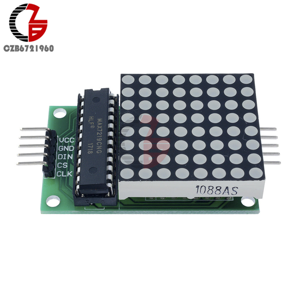 Red Ed Display Module MAX7219 LED Dot Matrix Module MCU Control Red LED Display Module 5V I ...