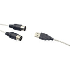MIDI Interface to USB Cable Converter Connector PC to Synthesizer Music Keyboard Instrument Cable Adapter for Home Music Studio