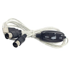 MIDI Interface to USB Cable Converter Connector PC to Synthesizer Music Keyboard Instrument Cable Adapter for Home Music Studio