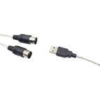MIDI Interface to USB Cable Converter Connector PC to Synthesizer Music Keyboard Instrument Cable Adapter for Home Music Studio