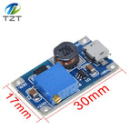 MT3608 DC-DC Adjustable Boost Module 2A Boost Plate Step Up Module with MICRO USB 2V-24V to 5V 9V 12V 28V