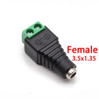 Male Female DC Power Plug Connector 2.1mm x 5.5mm 2.5mm x 5.5mm 1.35mm x 3.5mm Needn't Welding DC Plug Adapter 12V 24V For CCTV