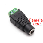Male Female DC Power Plug Connector 2.1mm x 5.5mm 2.5mm x 5.5mm 1.35mm x 3.5mm Needn't Welding DC Plug Adapter 12V 24V For CCTV
