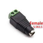 Male Female DC Power Plug Connector 2.1mm x 5.5mm 2.5mm x 5.5mm 1.35mm x 3.5mm Needn't Welding DC Plug Adapter 12V 24V For CCTV