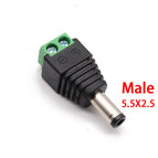 Male Female DC Power Plug Connector 2.1mm x 5.5mm 2.5mm x 5.5mm 1.35mm x 3.5mm Needn't Welding DC Plug Adapter 12V 24V For CCTV