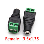 Male Female DC Power Plug Connector 2.1mm x 5.5mm 2.5mm x 5.5mm 1.35mm x 3.5mm Needn't Welding DC Plug Adapter 12V 24V For CCTV