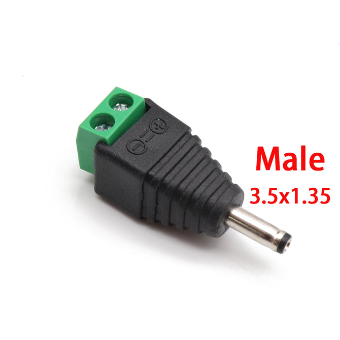 Male Female DC Power Plug Connector 2.1mm x 5.5mm 2.5mm x 5.5mm 1.35mm x 3.5mm Needn't Welding DC Plug Adapter 12V 24V For CCTV