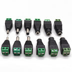 Male Female DC Power Plug Connector 2.1mm x 5.5mm 2.5mm x 5.5mm 1.35mm x 3.5mm Needn't Welding DC Plug Adapter 12V 24V For CCTV