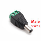 Male Female DC Power Plug Connector 2.1mm x 5.5mm 2.5mm x 5.5mm 1.35mm x 3.5mm Needn't Welding DC Plug Adapter 12V 24V For CCTV