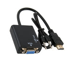 Male to Female HDMI-compatible to VGA Digital Analog Video Audio Cable Adapter 1080P 720P 480P For PS4 PC HDTV Display Projector