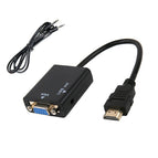Male to Female HDMI-compatible to VGA Digital Analog Video Audio Cable Adapter 1080P 720P 480P For PS4 PC HDTV Display Projector