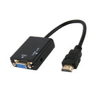 Male to Female HDMI-compatible to VGA Digital Analog Video Audio Cable Adapter 1080P 720P 480P For PS4 PC HDTV Display Projector