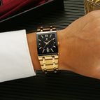 Men Watches Top Brand Luxury WWOOR Gold Black Square Quartz watch men 2019 Waterproof Golden Male Wristwatch Men watches 2019