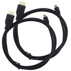 Micro HDMI-compatible To HDMI-compatible Cable 4K 1.5M Black for Raspberry Pi 4 Model B Model B Micro Cable Adaptor