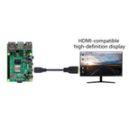 Micro HDMI-compatible To HDMI-compatible Cable 4K 1.5M Black for Raspberry Pi 4 Model B Model B Micro Cable Adaptor
