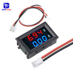 Mini Digital Voltmeter Ammeter DC 100V 10A 0.56 inch Panel Amp Voltage Current Meter Tester Blue Red Dual LED Display Monitor