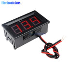 Mini Digital Voltmeter Ammeter DC 100V 10A Panel Amp Volt Current Meter Tester 0.56" Blue + Red Dual LED Display With Lines