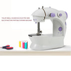 Mini Electric Handheld Sewing Machine 2018 Dual Speed Adjustment with Light Foot AC100-240V Double Threads Pendal Sewing Machine