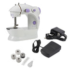 Mini Electric Handheld Sewing Machine 2018 Dual Speed Adjustment with Light Foot AC100-240V Double Threads Pendal Sewing Machine