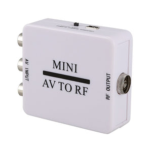 Mini Rca Cvsb Av To Rf Adapter 67.25Mhz 61.25Mhz Video Audio Tv Signal Switcher Box Converter