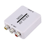 Mini Rca Cvsb Av To Rf Adapter 67.25Mhz 61.25Mhz Video Audio Tv Signal Switcher Box Converter