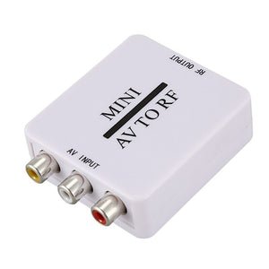 Mini Rca Cvsb Av To Rf Adapter 67.25Mhz 61.25Mhz Video Audio Tv Signal Switcher Box Converter