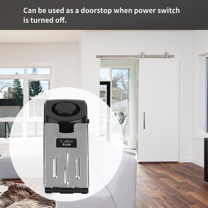 Mini Wireless Vibration Triggered Home Wedge Shaped Stopper Alert Security System Door Stop Alarm Block Blocking System