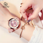 Montre Femme Fashion Classic Luxury GUOU Ladies quartz Watch Sport Leather  Crystal Waterproof Watch Braslety zhenskiye Hot Sale