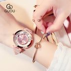 Montre Femme Fashion Classic Luxury GUOU Ladies quartz Watch Sport Leather  Crystal Waterproof Watch Braslety zhenskiye Hot Sale